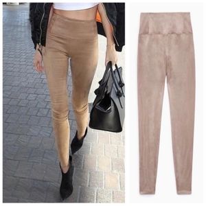 Aritzia Wilfred Free Daria Pant Ankle Camel Suede